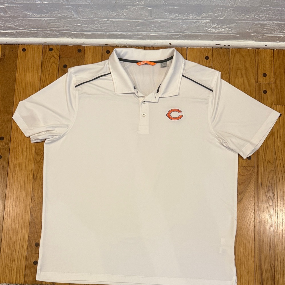 Men's Chicago Bears C-BUK White Polo Shirt, XL